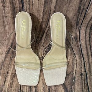 Olivia Jaymes (Forever21) Heels Tan/Clear Size 8.5 NEW!